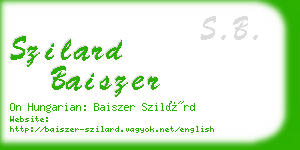 szilard baiszer business card